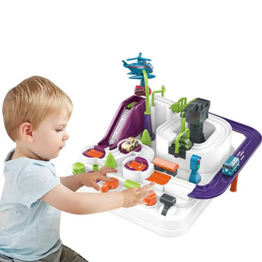 Manual Adventure Car Track Set - 2 Assorted Cars